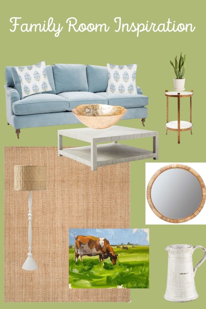 Family room design Serena & Lily inspired