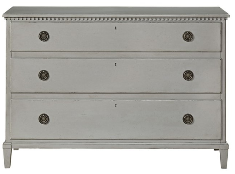 Image of a gray dresser