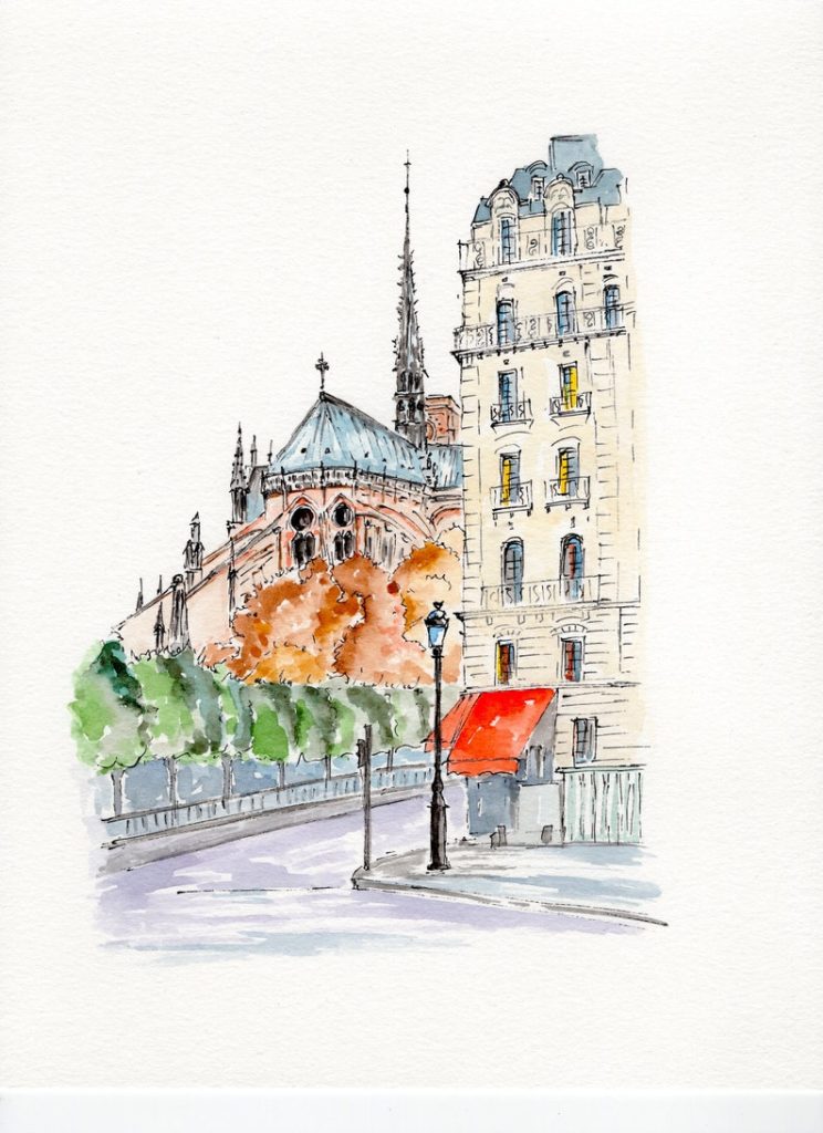 Paris Watercolor from Etsy