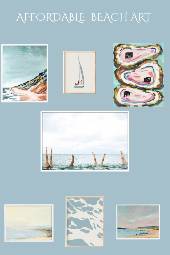 collage of beach art